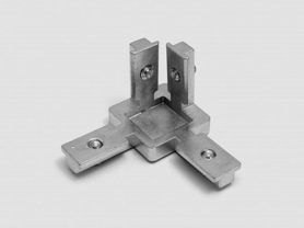 Уголок 3-х сторонний соединитель под алюминевый профиль 40Х40